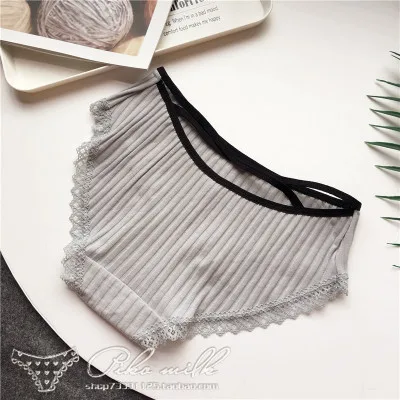 Милое сексуальное хлопковое кружевное белье с перекрестной лентой обтягивающее