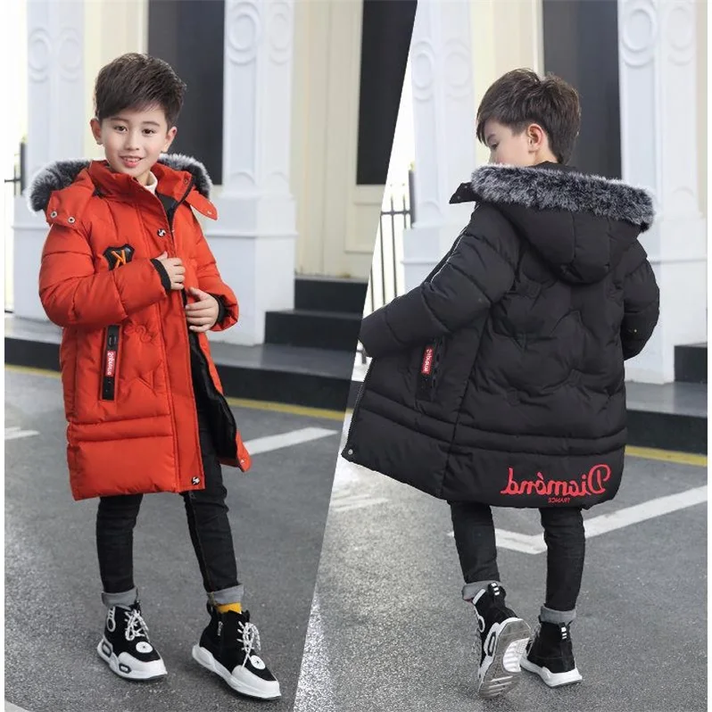 Куртка для мальчиков Осень зима 2019 пальто детская теплая плотная верхняя одежда