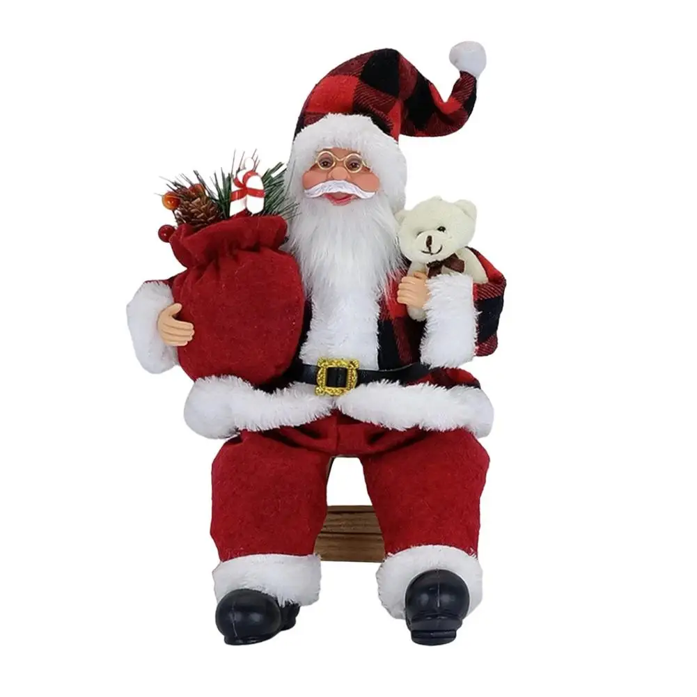 

2021 Рождество, Новый Год, Санта-Клаус, сидящая Рождественская большая кукла, тканевые детские игрушки, предметы интерьера для домашнего стол...