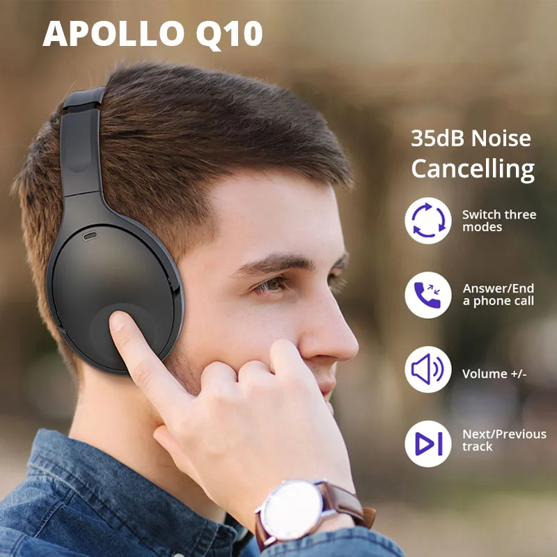 Оригинальные bluetooth наушники Tronsmart Apollo Q10 с активным шумоподавлением беспроводная