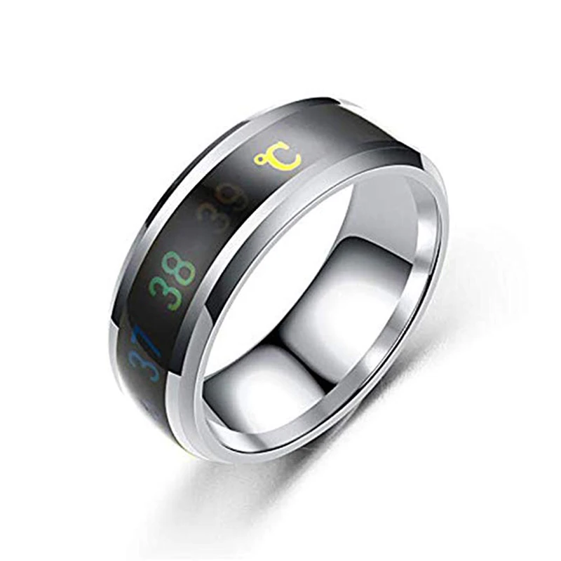 Silvery Snart Ring Креативный Многофункциональный водонепроницаемый цифровой термометр кольца Датчик температуры тела смарт Кольцо монитор температуры смарт Кольцо - Цвет основного камня: Silvery Snart Ring