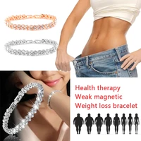 new fashion womens crystal diamond bracelet gold and silver rose gold bracelet weight loss magnetic therapy bracelet