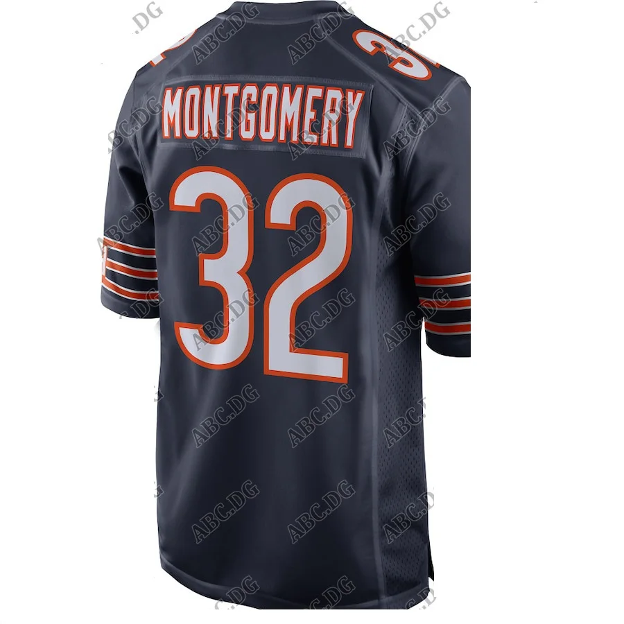 

Custom American Football Jersey Walter Payton Justin Fields Perry Men Women Kid Chicago David Montgomery Navy White Orange