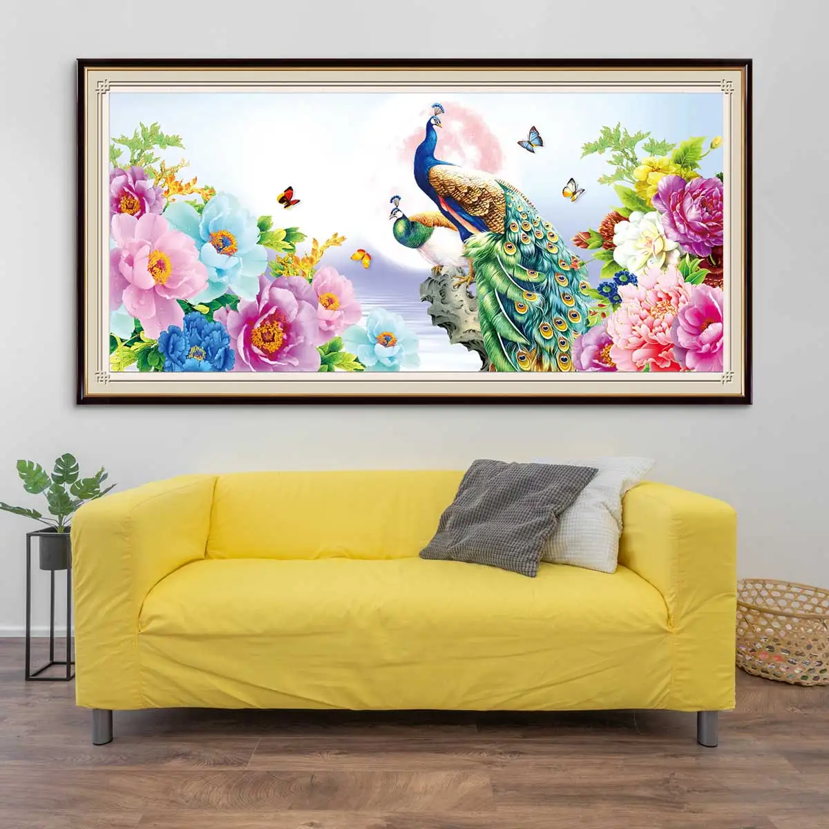 

DIY Diamond Painting Peacock Cross Stitch Kit Mosaic Full Round Square Drill Flower Scenery Diamond Embroidery Home Decoration