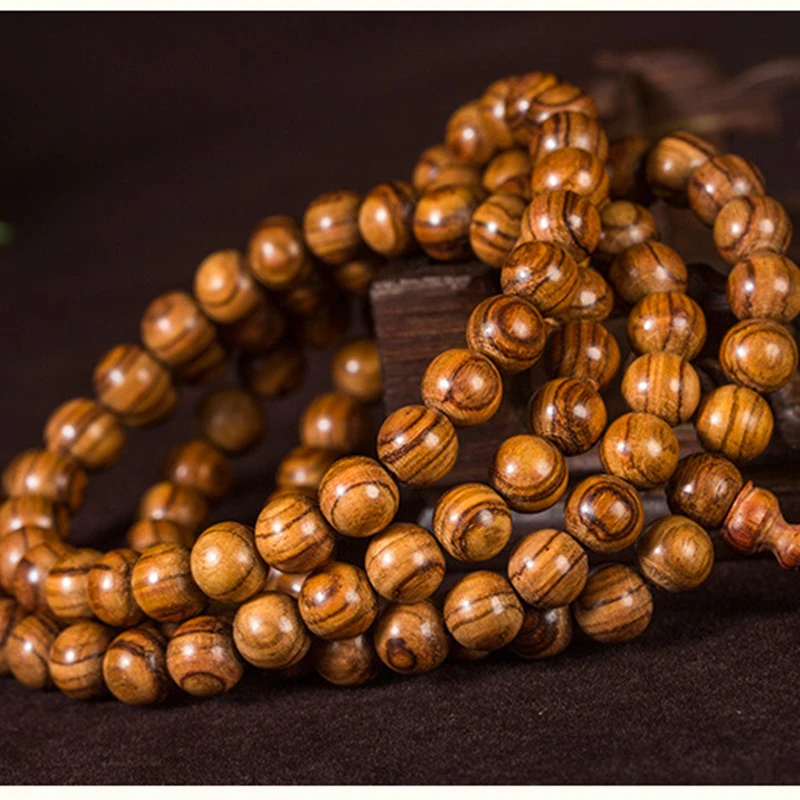 

Hainan Huanghuali 0.5CM108 Bracelet High Oil Density Old Avocado Beads Same Material Lovers 5mm Bracelet