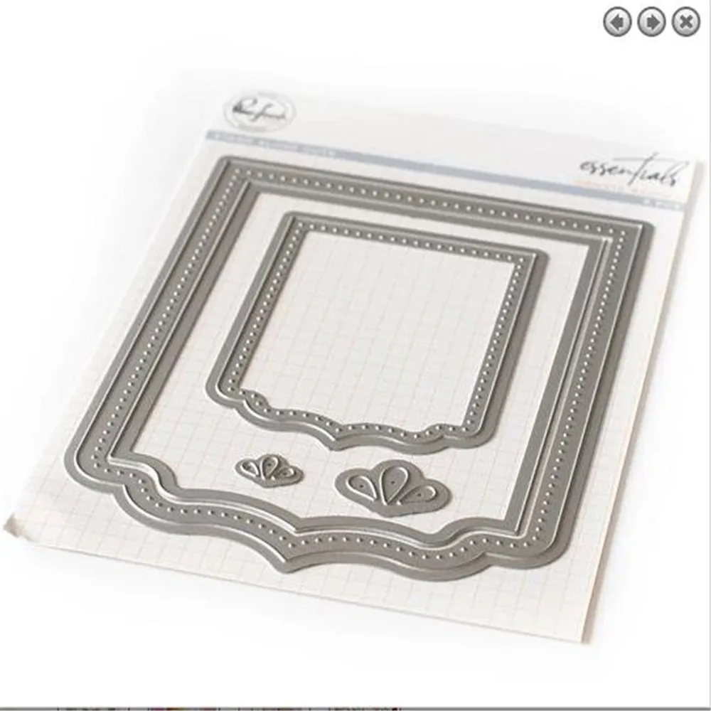 

Ornate Banner Dies Metal Cutting Dies and Stamps Photo Album Paper Card Template Stencils for Diy Scrapbooking Embossing Dies