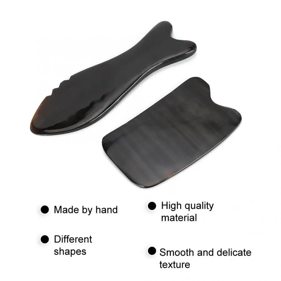 Массажер для тела бык рога соскабливающая доска массаж лица шеи снятия боли в