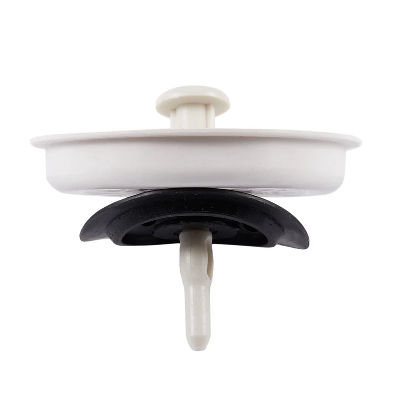 Food Waste Stopper Spin Lock Sink Drain Strainer 3.1" Dia White Black Plastic | Обустройство дома
