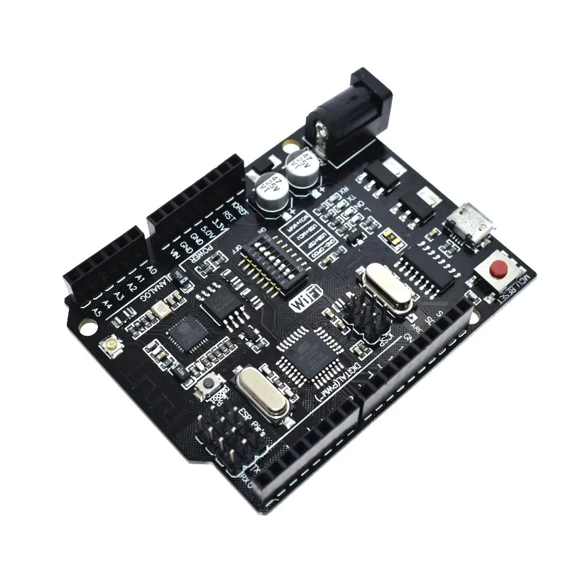 Для UNO + WiFi R3 ATmega328P ESP8266 32Mb USB-TTL CH340G для Arduino Uno NodeMCU WeMos | Электроника