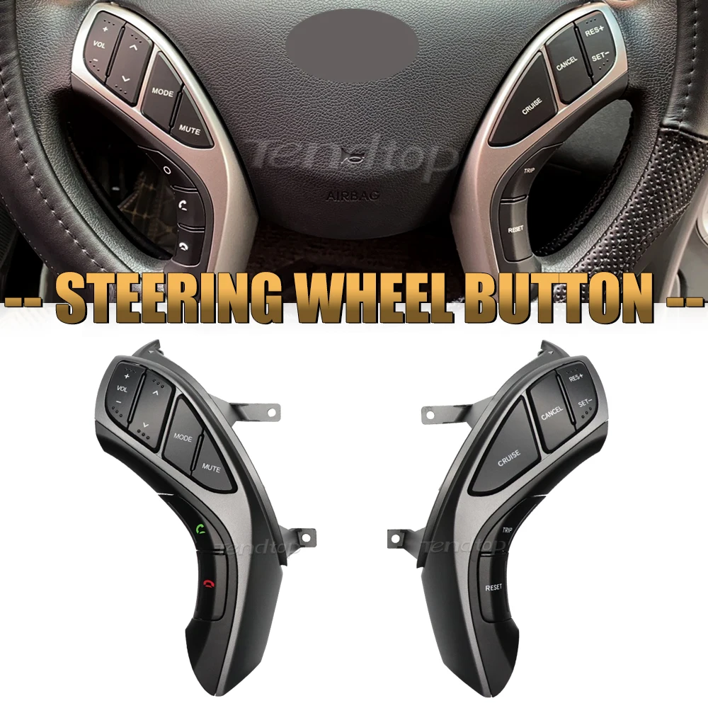 

Кнопочный переключатель круиз-контроля для Hyundai Elantra i30, кнопки на Руль Телефона, Bluetooth, регулятор громкости, автомобильные аксессуары