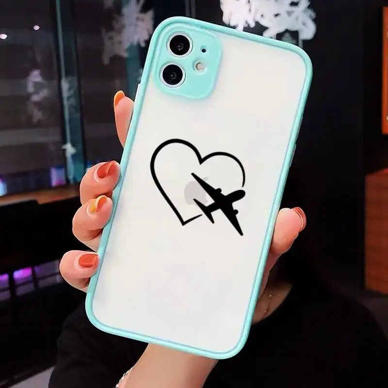 

World Map Travel Phone Cases matte transparent For iphone 7 8 11 12 plus mini x xs xr pro max cover