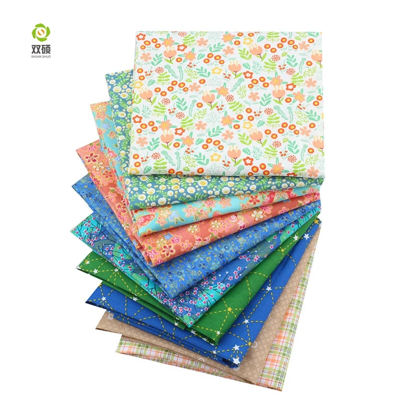 Multi Цвет саржевого хлопка Ткань лоскутное ткани ручной работы DIY Вышивание