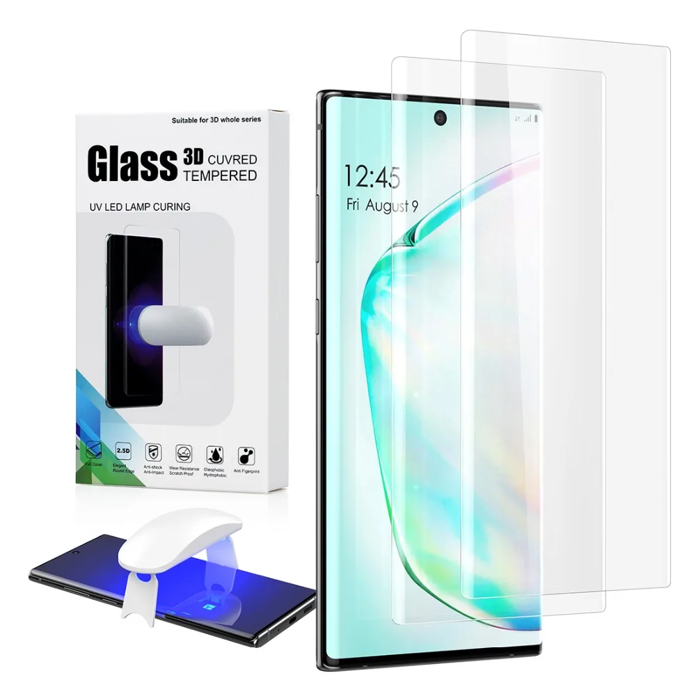 Закаленное УФ-стекло для Samsung Galaxy Note 10 изогнутая защитная плёнка с нанопокрытием