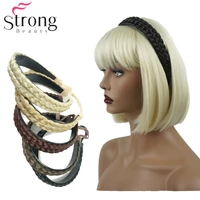 womens synthetic headbands braid braided style hairpin hairband