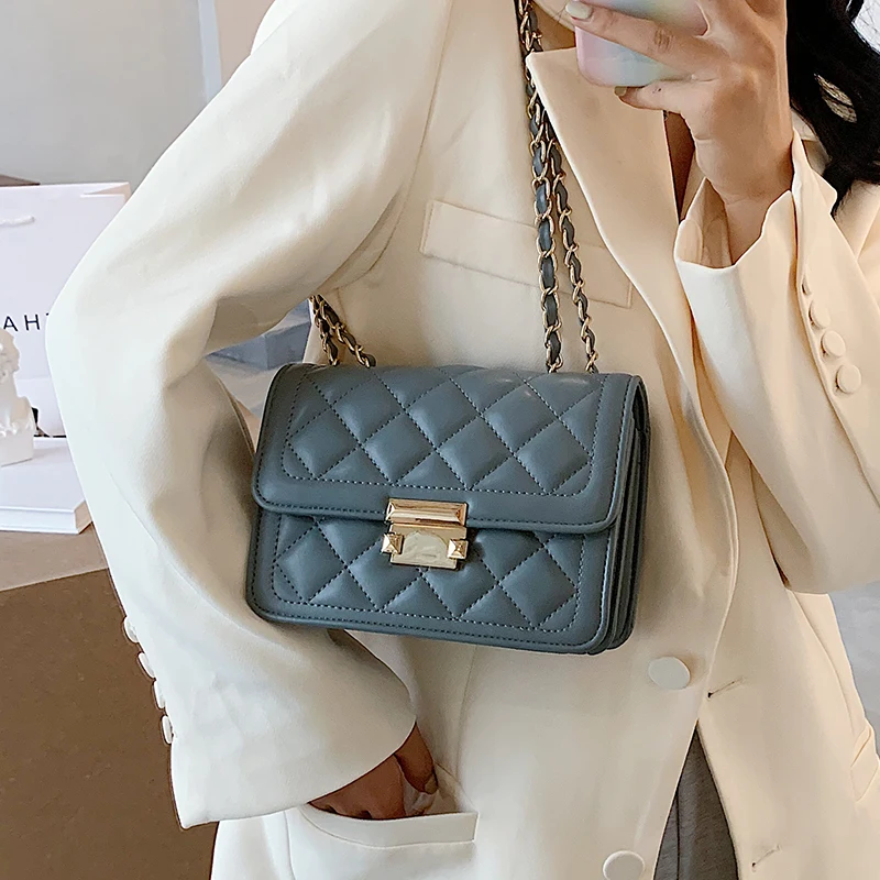 Quality Chain Bag 2020 New Female Fashion Rhombus Single Shoulder Messenger Small Square Designer channel | Багаж и сумки