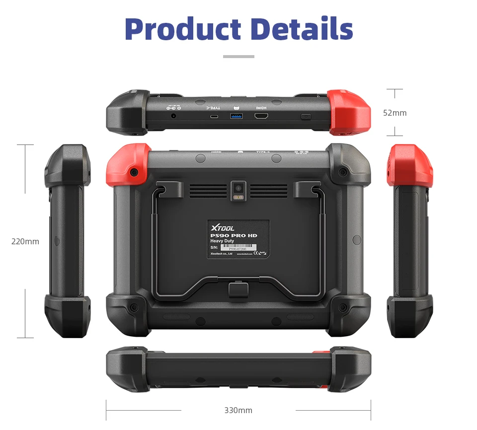 XTOOL PS90 HD OBD2 диагностический инструмент Мощный Автомобильный сканер грузовик с
