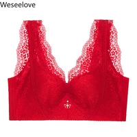weseelove unwired intimates accessories red color bra plus size lace underwear push up sexy lingerie woman summer clothes x55 2