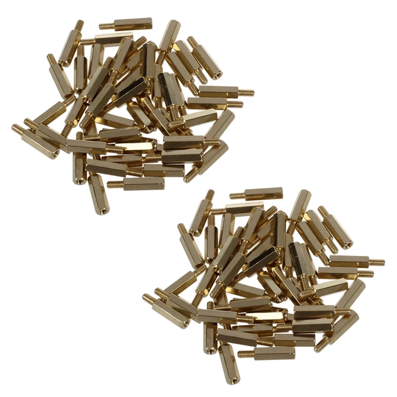 

100 Pcs Screw PCB Stand-Off Spacer Hex M3 Male x M3 Female 15mm Length