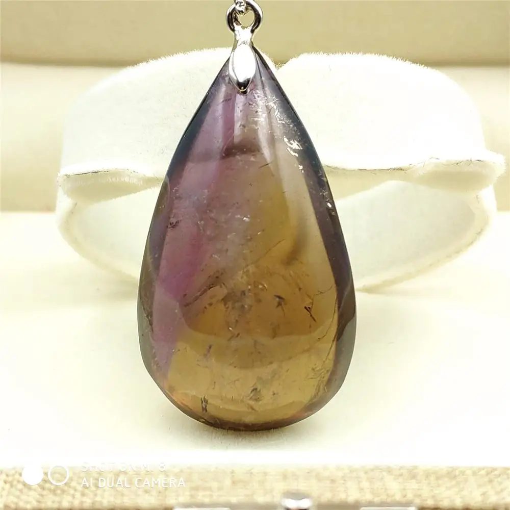 Высокое качество природный Аметрин Кварц фиолетовый желтый драгоценный камень