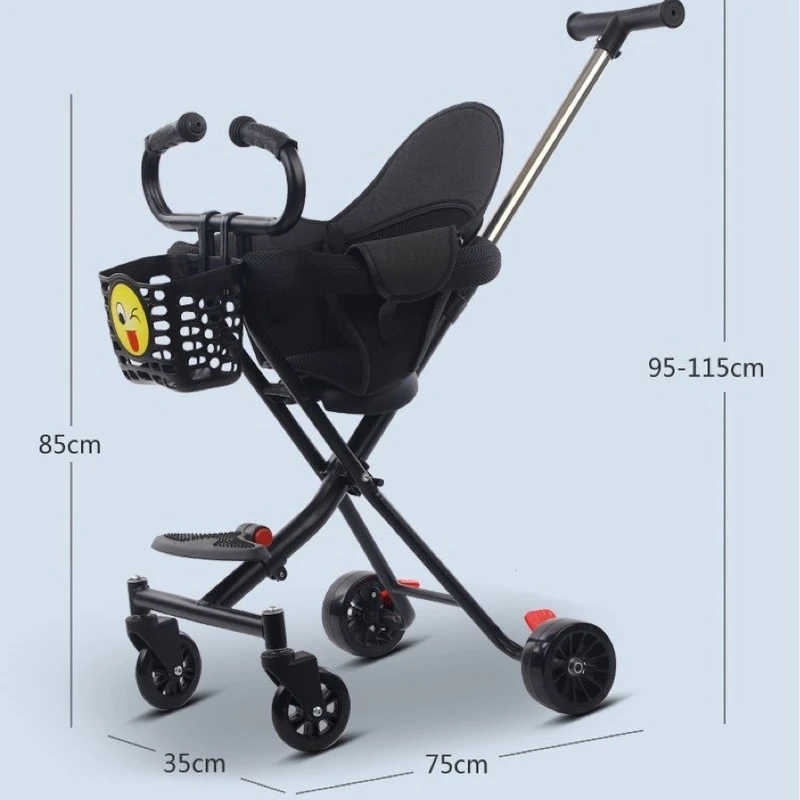 

Child Walk The Baby Artifact Trolley Four Rounds Baby Carriage