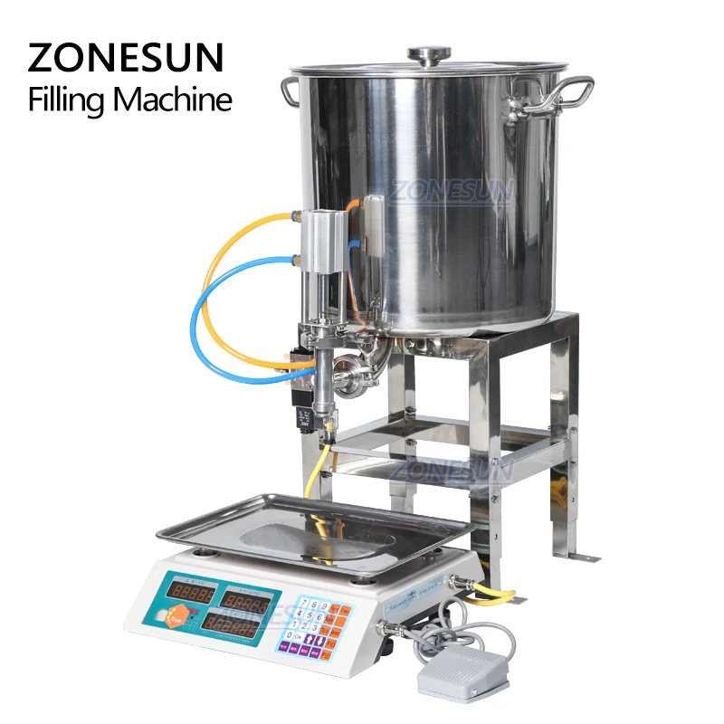 ZONESUN 33L автоматическая машина для взвешивания меда 50 г ~ 2500 наполнительные весы из