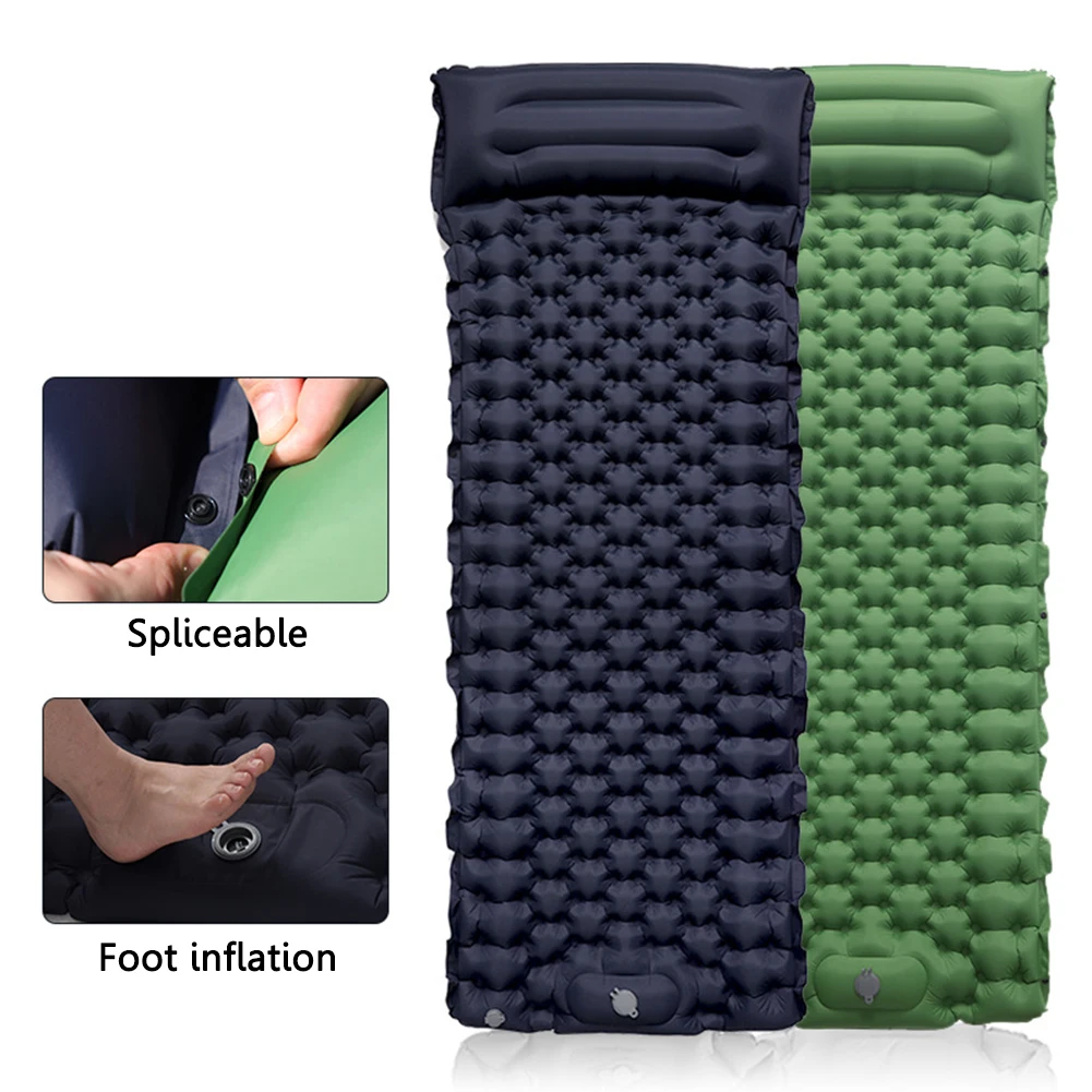 

Waterproof Sleep Inflatable Mattress Outdoor Camping Cushion Storage Bag Tent Lightweight Moisture-proof Pad Air Bed Mat