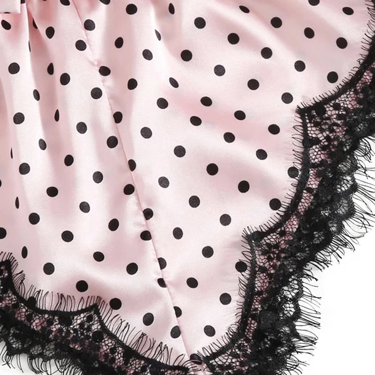 Женское сексуальное нижнее белье с бантом комбинезон в горошек открытой спиной и