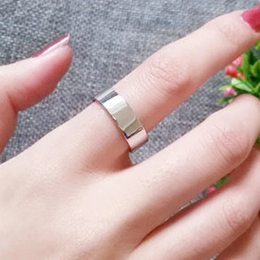 

Classic Style The New Creative Fashion Contracted Style Smooth Open Loop Finger Ring Charming Handmade Exquisite Rings
