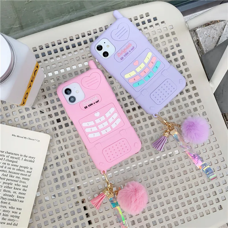 Mobile Pendant Cute Plush TPU Silicone Case For OPPO R9s R11 R15 R15X R17 Soft Back Cover For OPPO Reno 2 Z 2Z 3 4 SE 5 Pro Euit