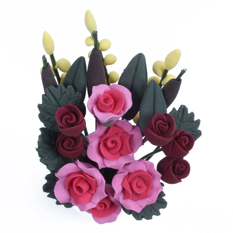 2 шт миниатюрные Красивые цветы для 1/12 масштаб кукольный домик мебель украшения