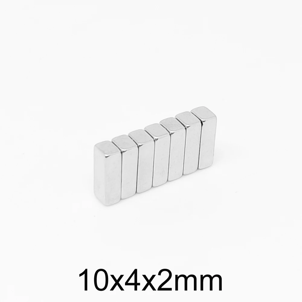 

20/50/100/200/300/500PCS 10x4x2 Block Rare Earth Magnet Strong N35 Quadrate Magnets 10x4x2mm Permanent Neodymium Magnet 10*4*2