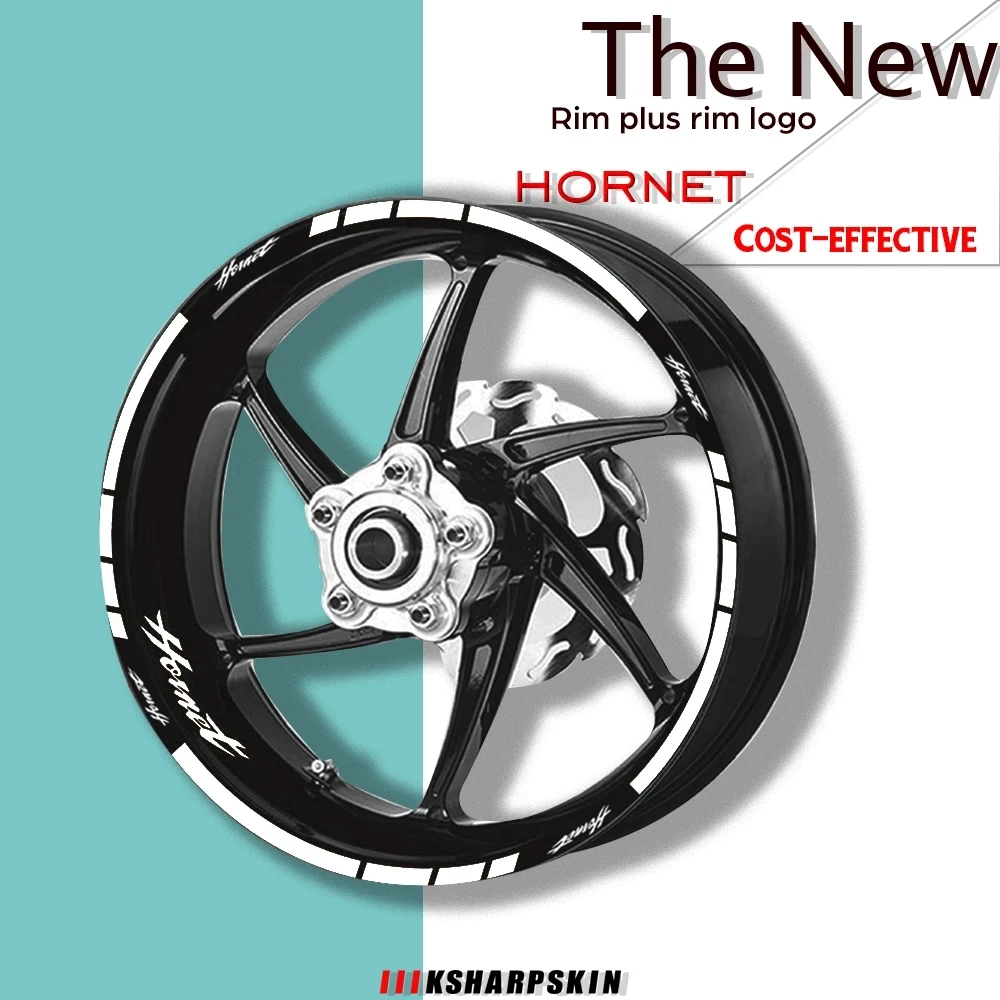 

Motorcycle Wheel Tire Sticker Inner Outer Rim Reflective Logo Decal Set Decorative Decals For Honda HORNET 600 160 900