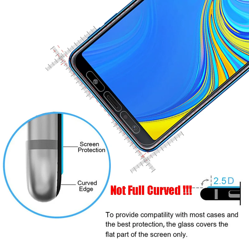 3 шт лист стекла a7 для samsung galaxy a 7 a750 бронированный temepred 7a a72018 Защитная пленка для экрана