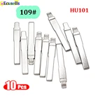 Лезвие для автомобильного ключа, 10 шт.лот, неразрезанное, HU101 109 #, для Ford Focus, CMAX, SMAX, GALAXY, Fiesta, Expedition Edge, металлическое лезвие  109