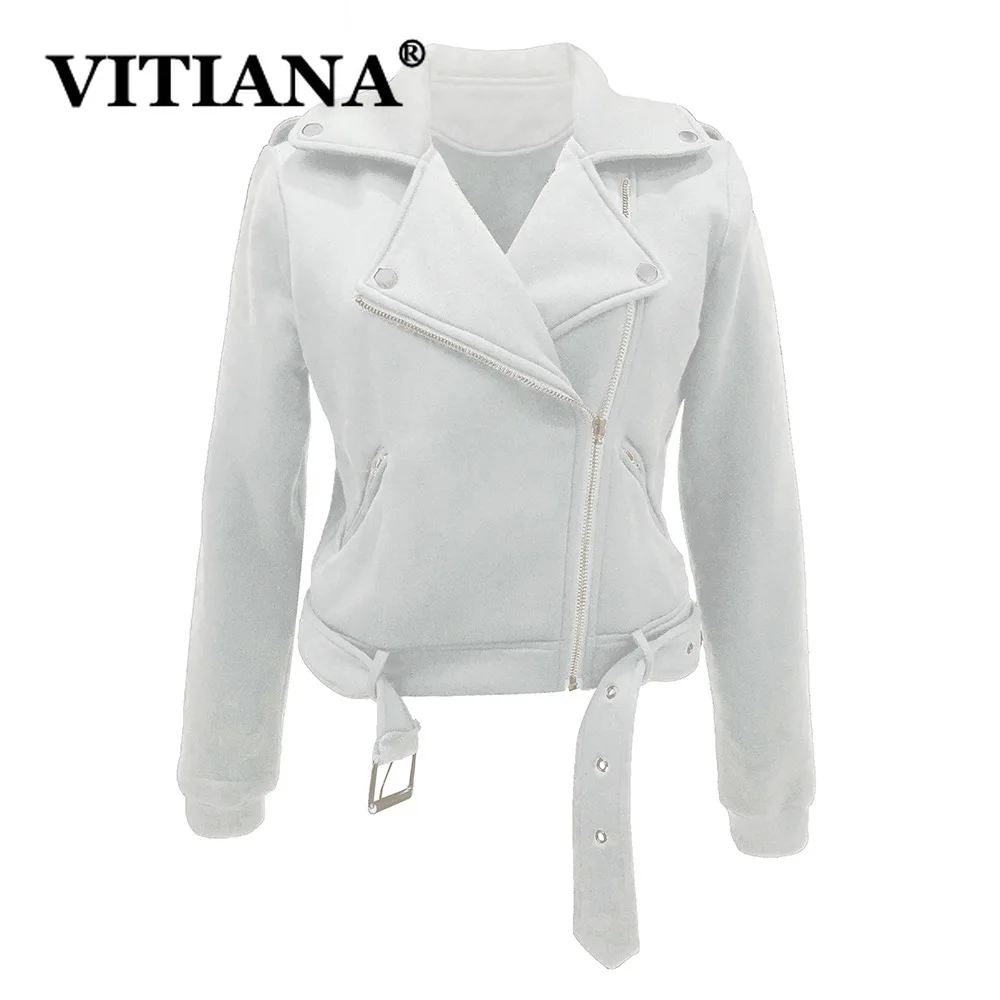 Женская куртка-бомбер VITIANA повседневная черная приталенная куртка на молнии