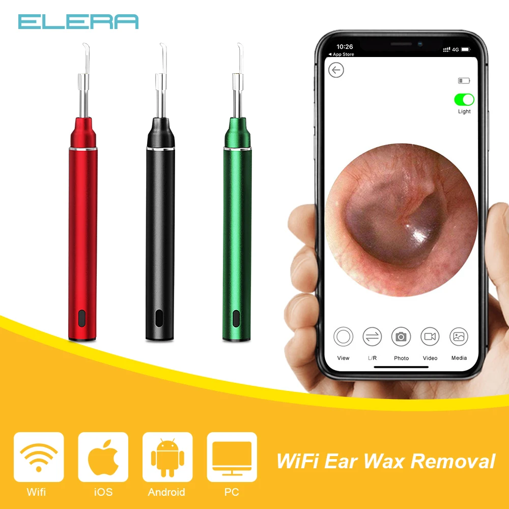 

Wireless WiFi Ear Wax Removal Endoscope Tool Self Ear Cleaning Camera Luminous Family Android Iphone IOS Teeth Oral Inspection