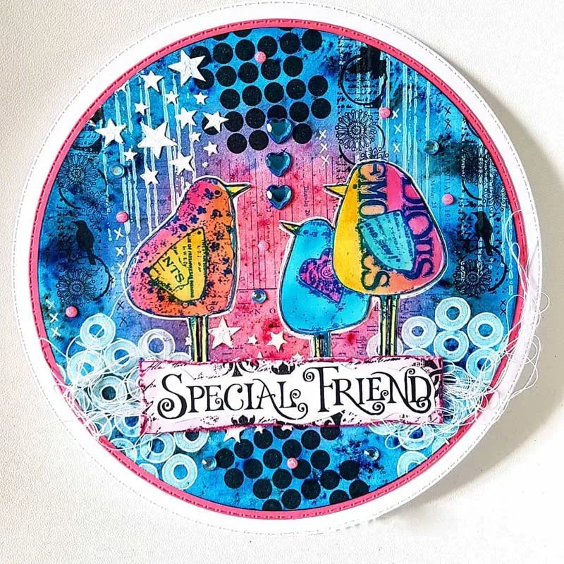 Набор прозрачных штампов с тремя птицами винтажные прозрачные штампы необычными