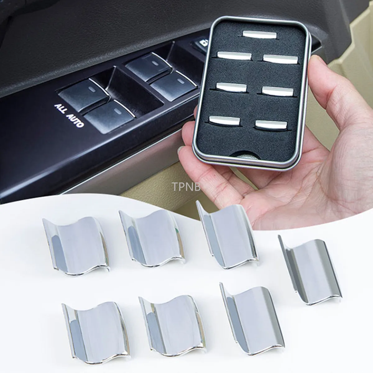 Стеклянный переключатель подъема декоративные блестки для Toyota Land Cruiser 200 2008 2009 2010