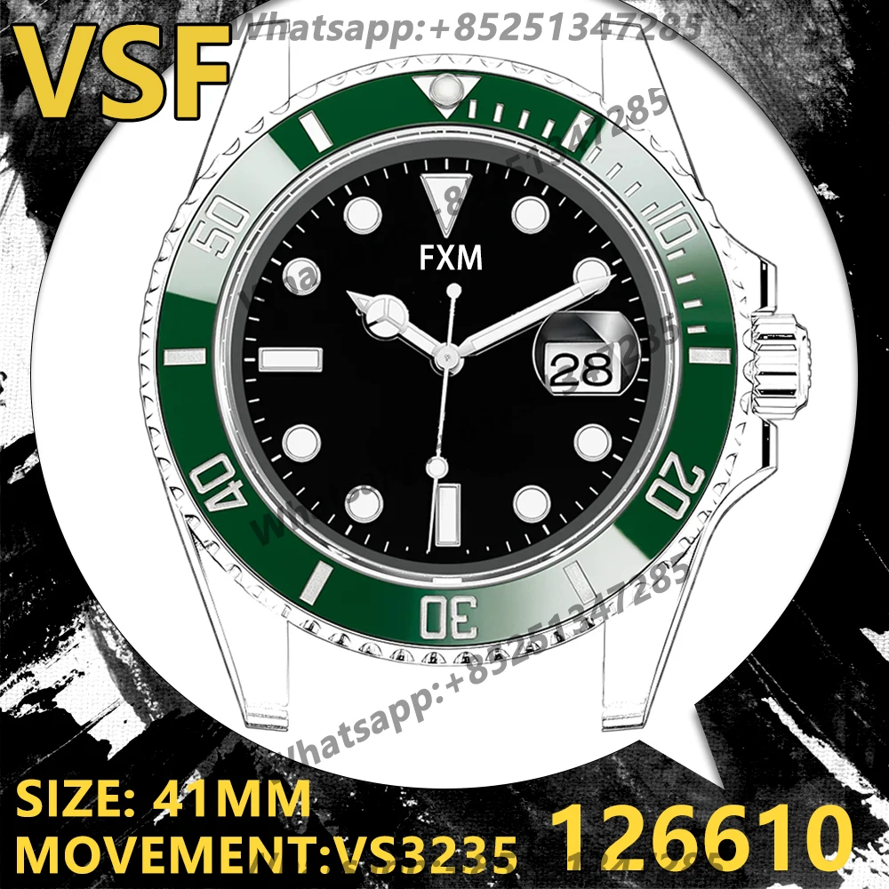 

Men's Automatic Mechanical Top Luxury Brand Diver Watch 126610 ARF VSF NOOB 40mm 904L 1:1 AAA Replica Super Clone Sports Clocks
