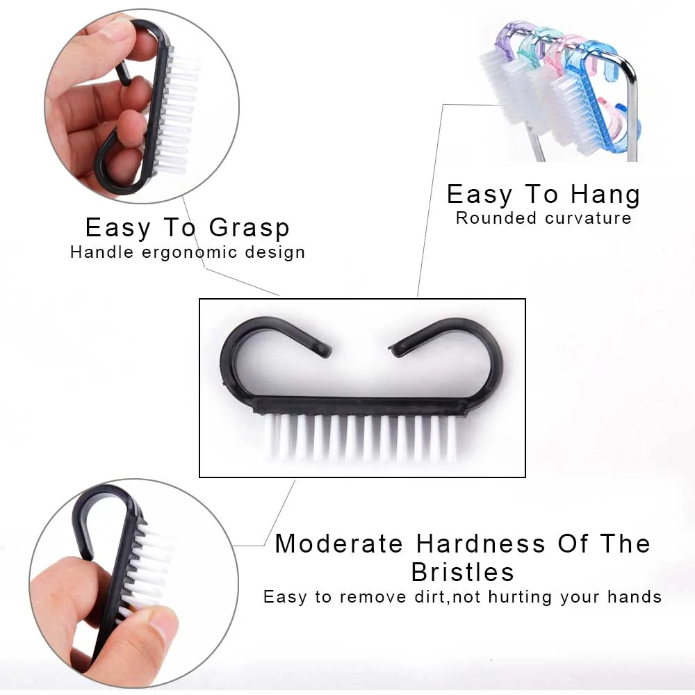 Очищающая щетка для ногтей маникюра и педикюра мягкого удаления пыли