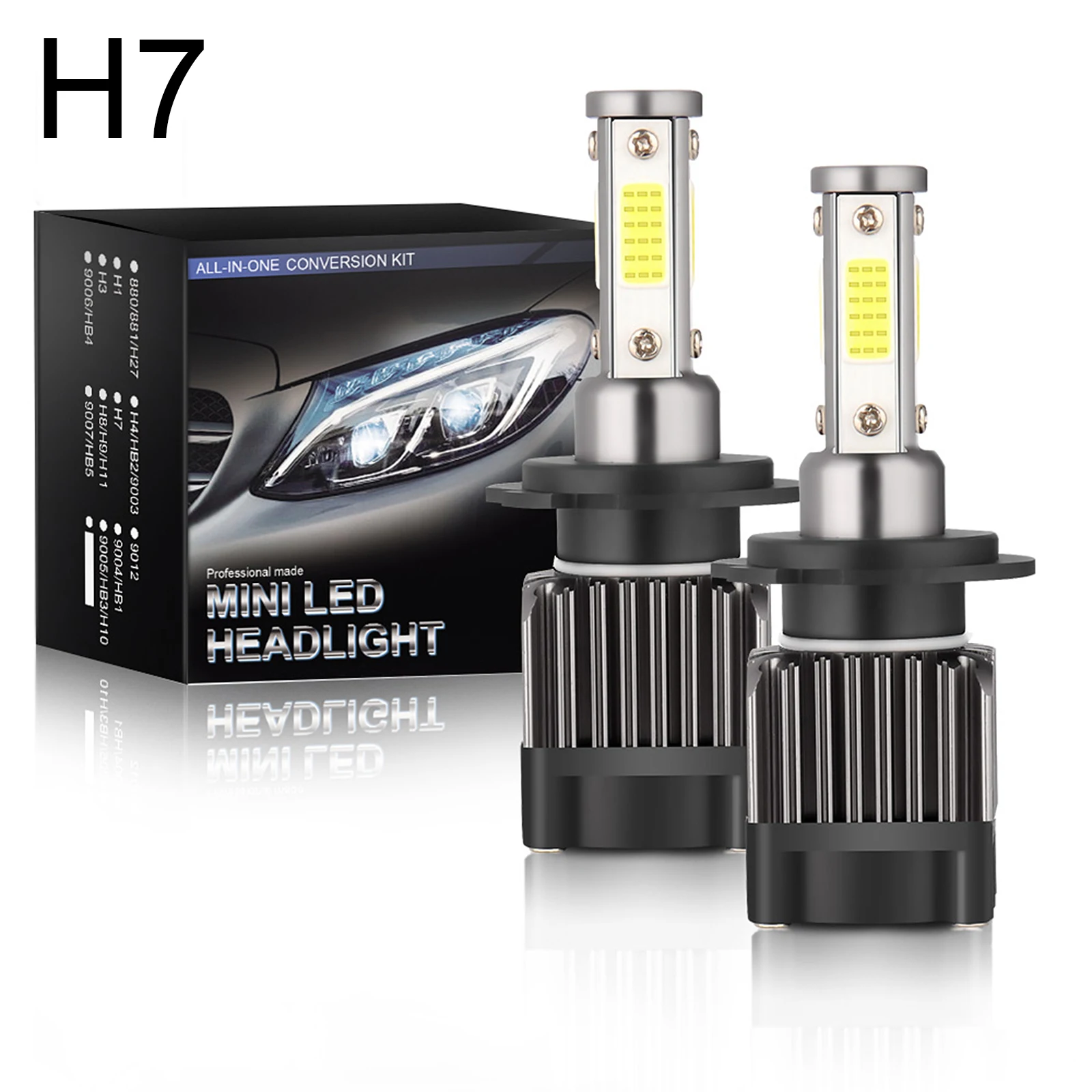 

H8/h9/h11 Led Car Headlight Bulbs Fog Light H7 9003/hb2/h4 9005/hb3/h10 9006/hb4 For M5 Car Fog Lamp 50w 6000k 5000lm