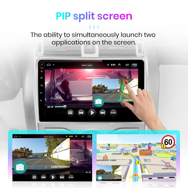 Автомагнитола Junsun V1pro для Toyota Corolla мультимедийный проигрыватель на Android 10 4 Гб ОЗУ