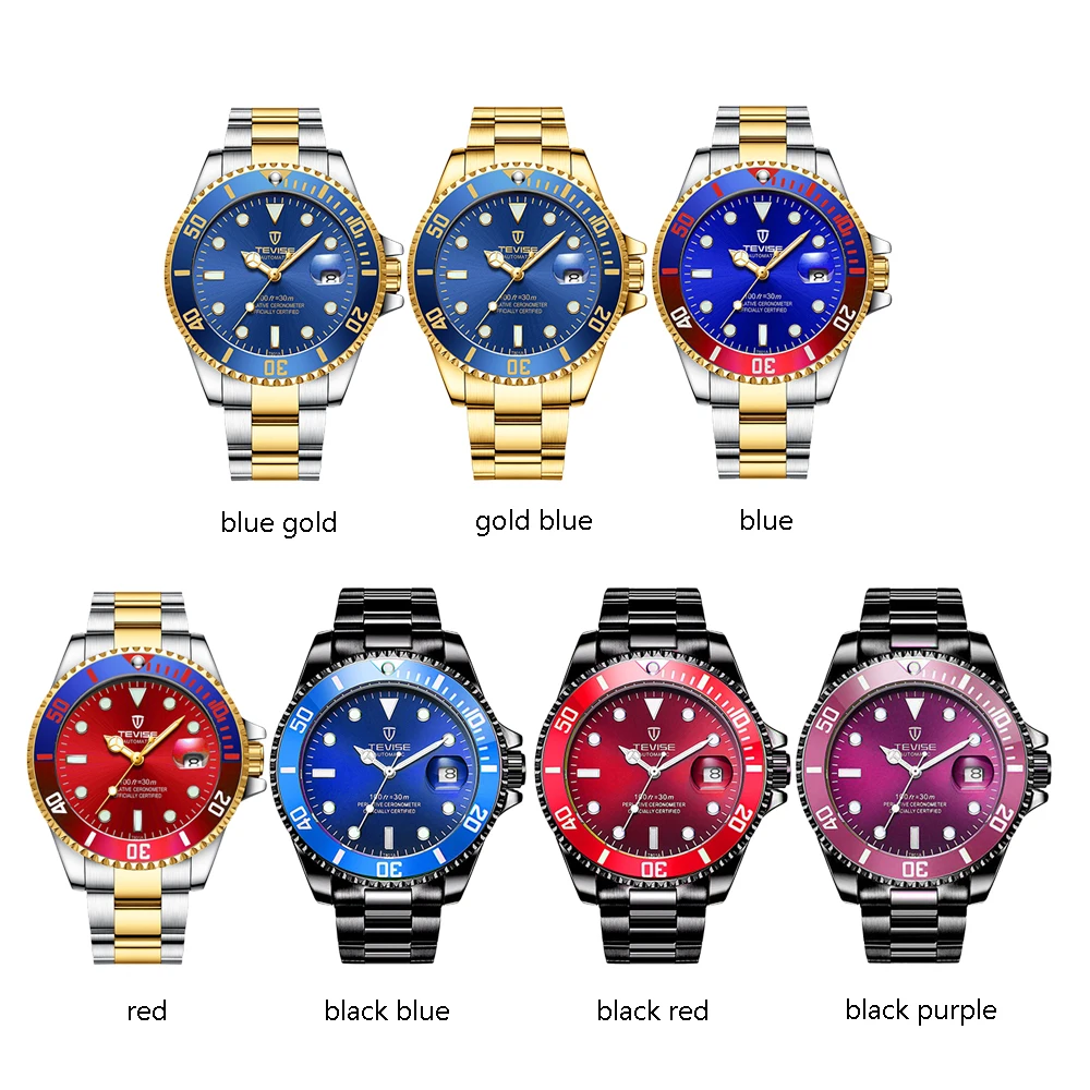 2019 New Fashion Men Watch Automatic Mechanical Full Stainless Clock with Tool Gift Relogio Masculino Drop Shipping | Наручные часы