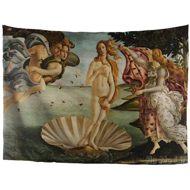 

The Birth Of Venus World Classical Art By Ho Me Lili Tapestry Vintage Home Decor For Living Room Bedroom