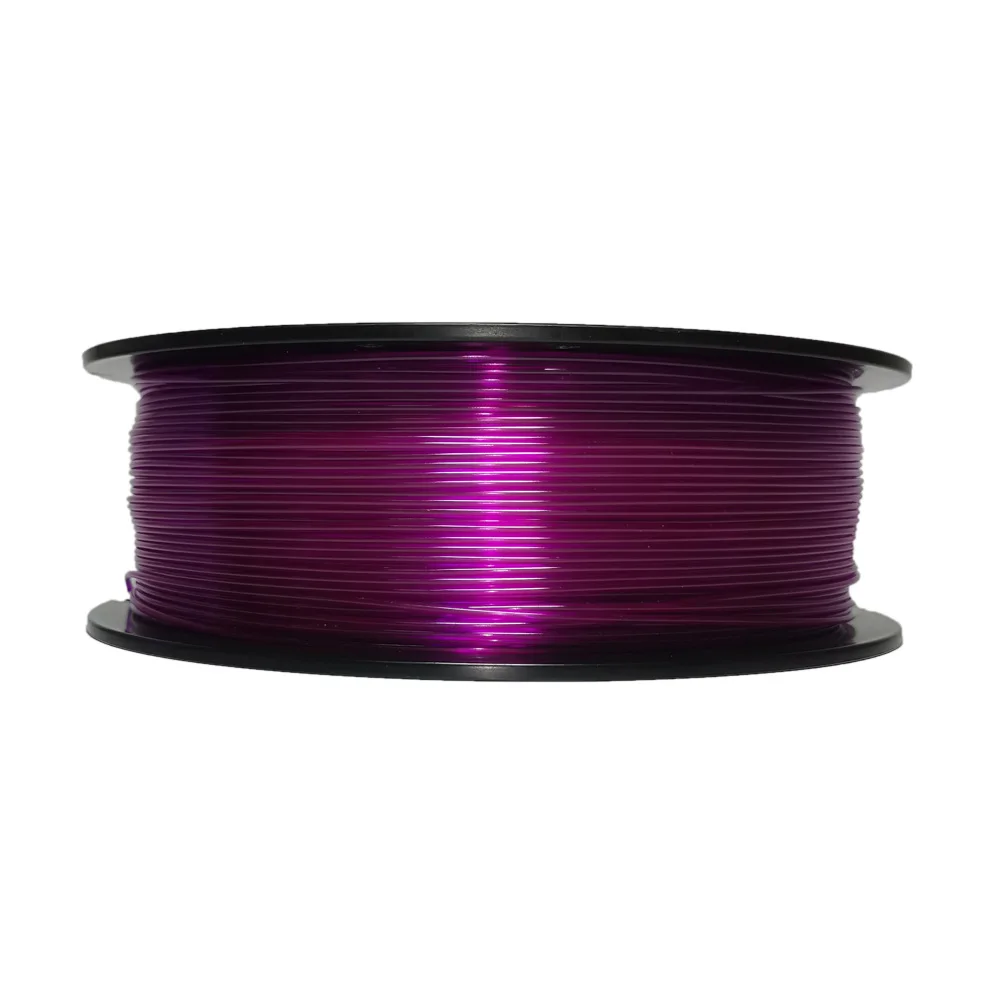 

High Hardness 3D Filament Supplier 1kg 1.75mm Transparent Purple PETG Filament