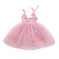 dfxd new arrival toddler girls party dress bow sling lace embroidery ball gown tutu dress princess costume vestidos for 1 5yrs