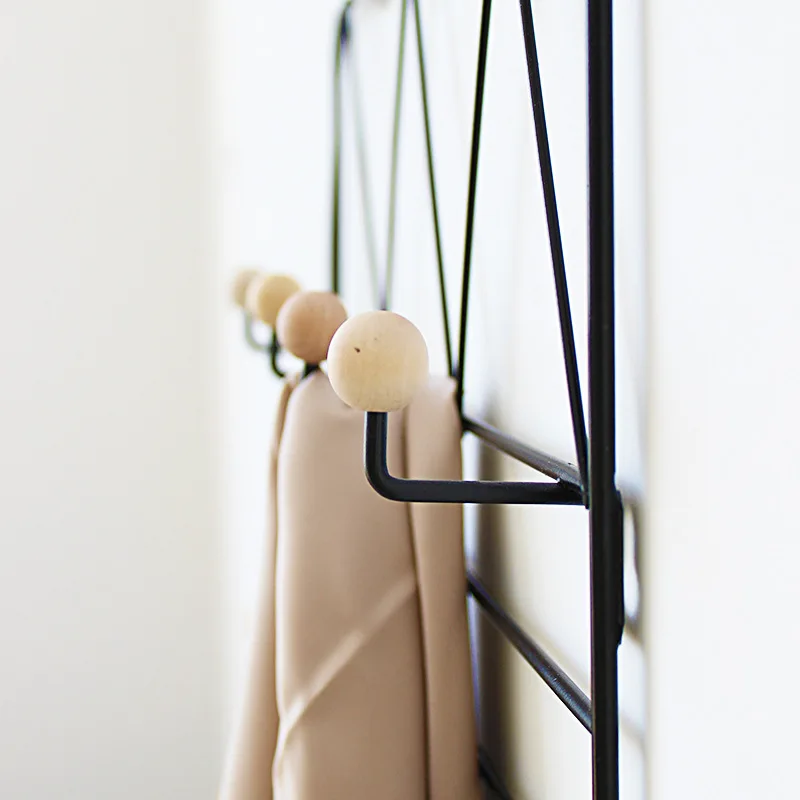 Железный арт в скандинавском стиле с отделкой для ключей шляп и пальто настенный