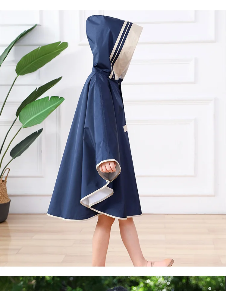 Детский пончо дождевик для девочек Тип ветровка школьная сумка длинное пальто