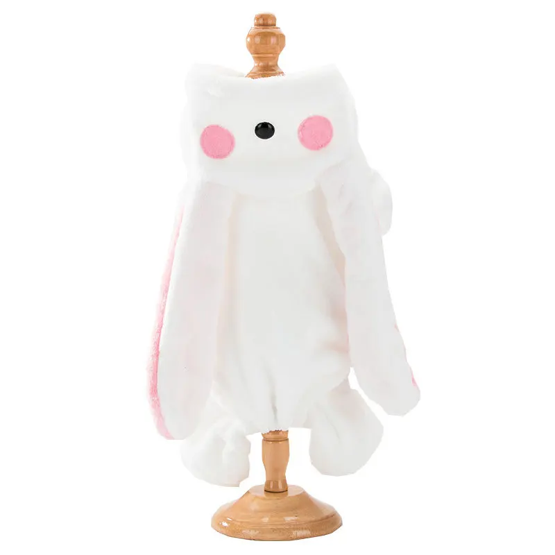 

New Pet Transformation Costume Halloween Teddy Fall Winter Flannel Warmth Three-dimensional Rabbit Ears Cute Soft Comfortable