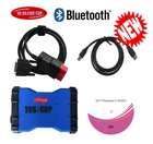 Лучший Синий vd ds150e cdp с Bluetooth 2017.R3 keygen OBDII интерфейсный сканер для delphis CARTRUCKУниверсальная Диагностика